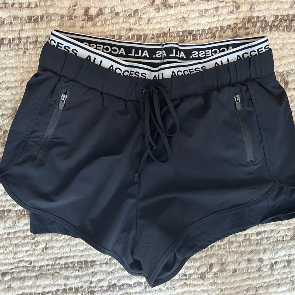 Bandier all access shorts with build in spandex